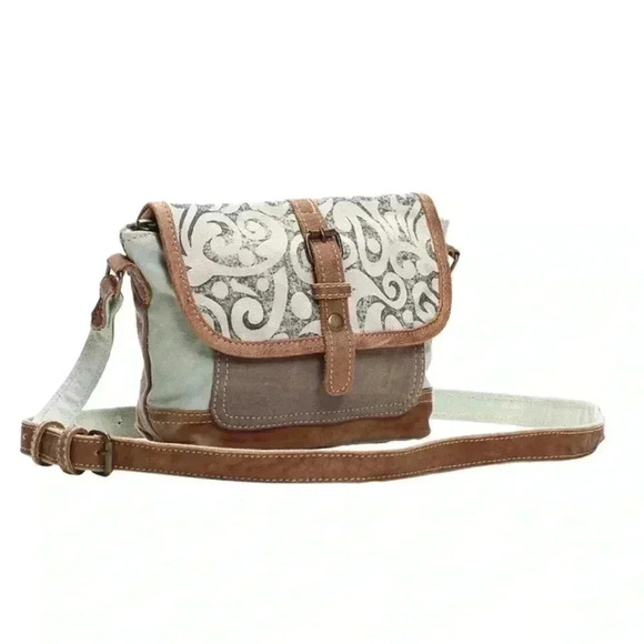 Myra Bag Handbags - Myra Leaf Print Multicolor Small Cross Body Bag
